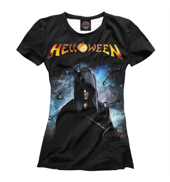 Женская футболка с изображением Helloween цвета Белый