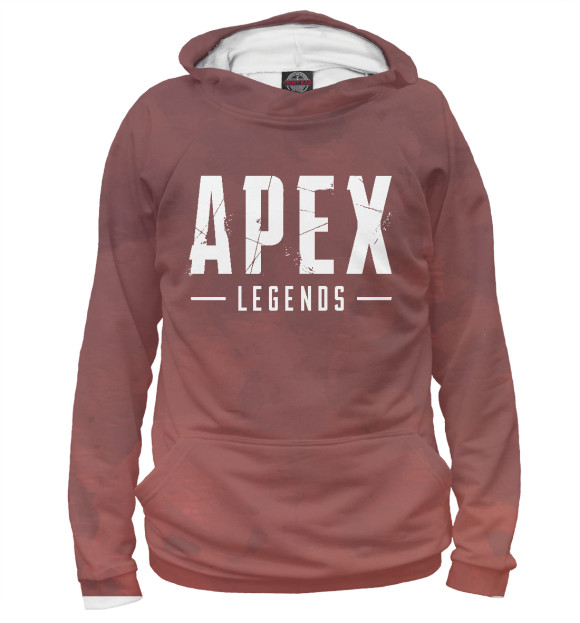 Мужское худи с изображением Apex legends Apex цвета Белый