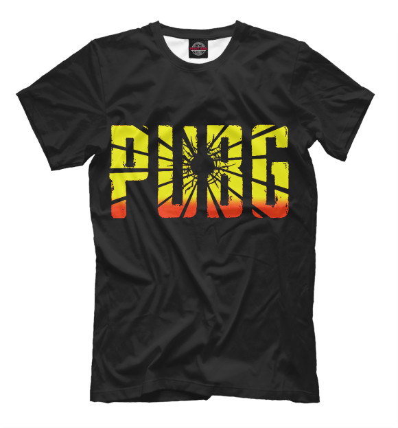 Мужская футболка с изображением PUBG цвета Черный