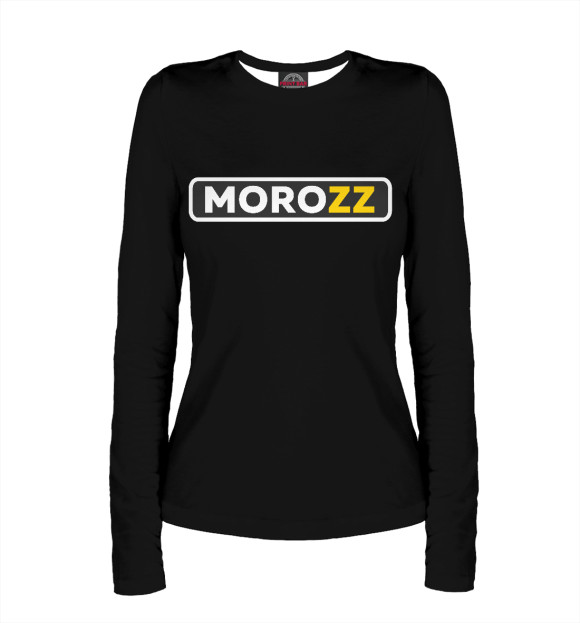 Женский лонгслив с изображением MOROZZ цвета Белый