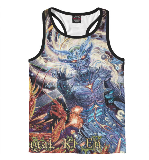 Мужская майка-борцовка с изображением Rings of Saturn цвета Белый