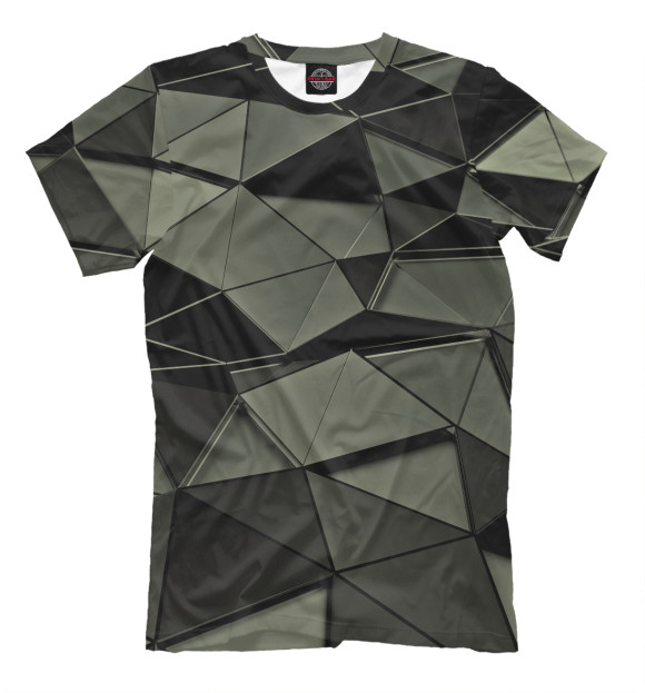 Мужская футболка с изображением Abstract gray цвета Серый