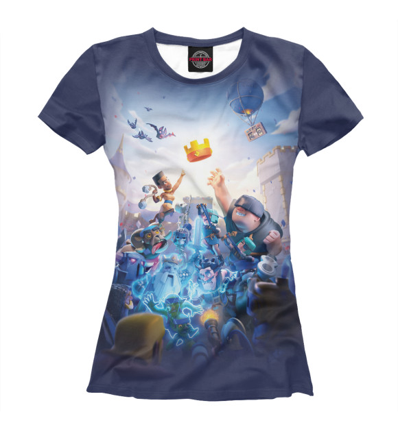 Футболка для девочек с изображением Clash Royale цвета Белый