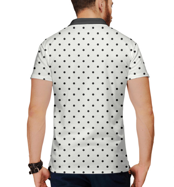 Мужское поло с изображением Любовь панды цвета Белый