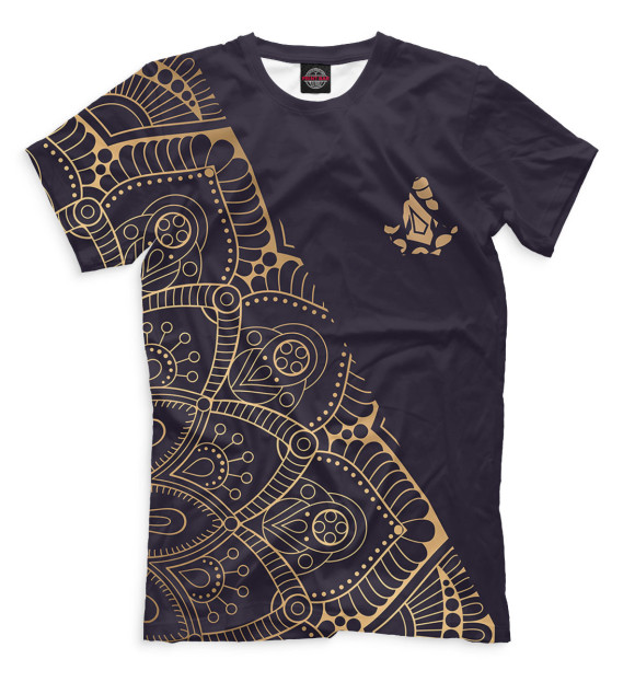 Мужская футболка с изображением Йога цвета Белый