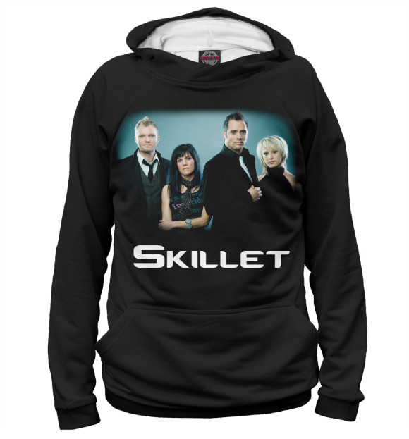 Женское худи с изображением Skillet цвета Белый