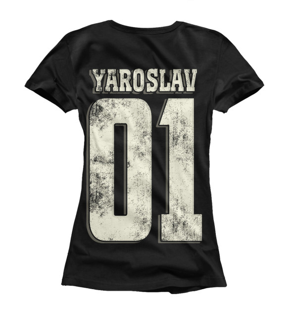 Женская футболка с изображением Ярослав 01 цвета Белый