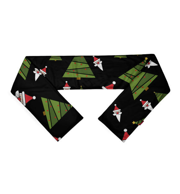 Шарф с изображением Елки цвета Белый