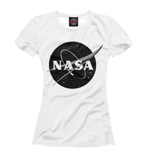 Футболка для девочек с изображением NASA цвета Белый