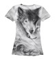 Женская футболка Волки
