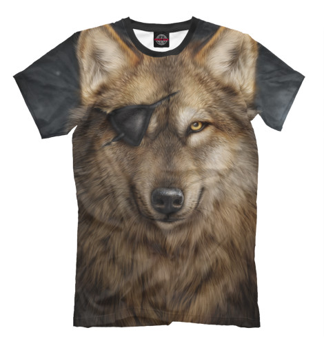 

Футболки Print Bar, Молочно-белый, Волк