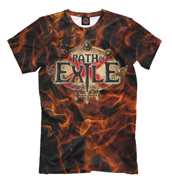 Мужская футболка с изображением Path of Exile цвета Молочно-белый