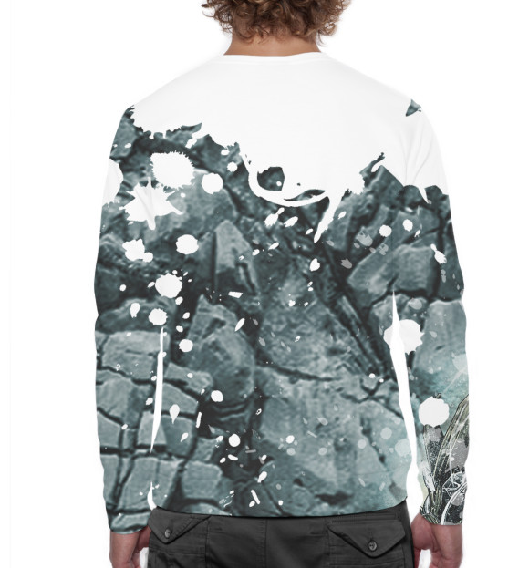 Мужской свитшот с изображением Брюс Ли цвета Белый