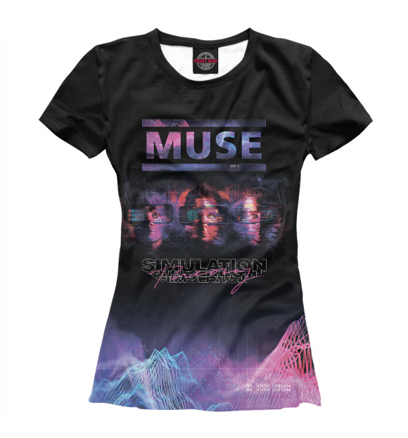 Женская футболка с изображением Cyber Muse цвета Белый