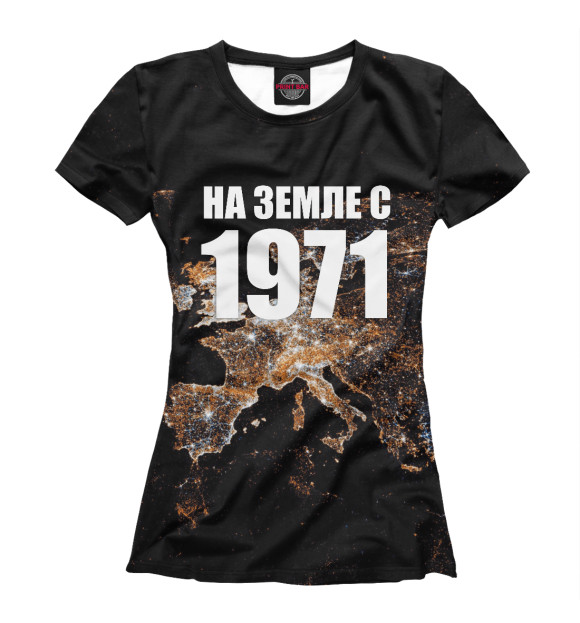 Футболка для девочек с изображением На Земле с 1971 цвета Белый