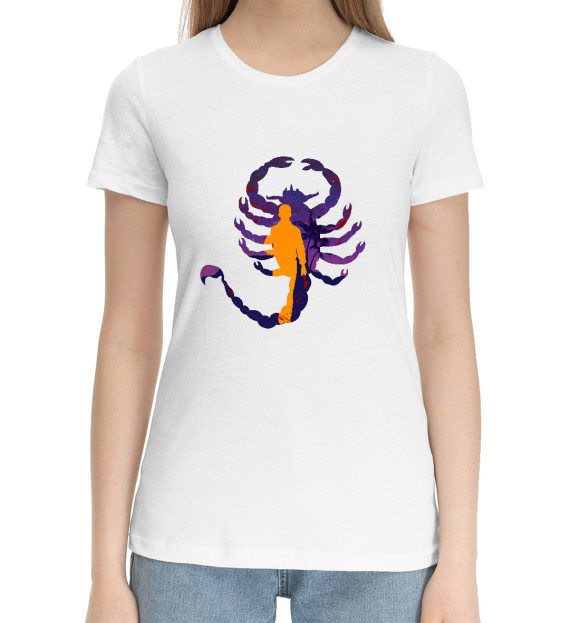 Женская хлопковая футболка с изображением Drive - Retro wave цвета Белый