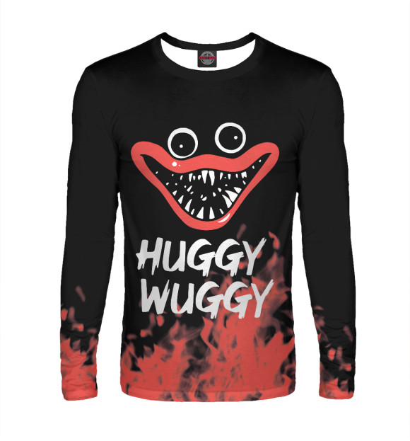 Мужской лонгслив с изображением Poppy Playtime цвета Белый