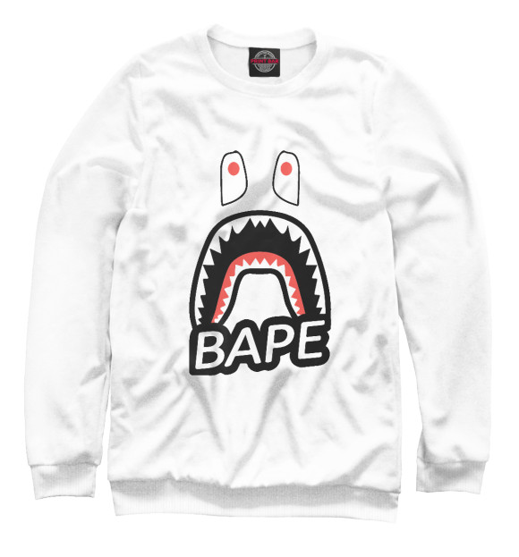 Мужской свитшот с изображением BAPE цвета Белый