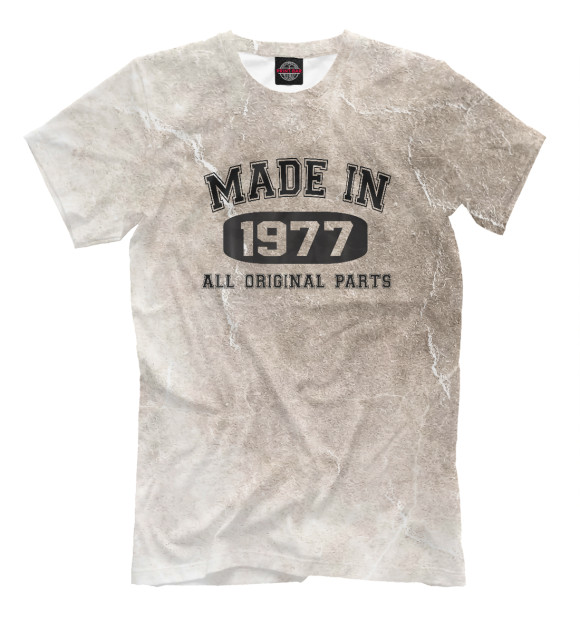 Футболка для мальчиков с изображением Made In 1977 цвета Белый