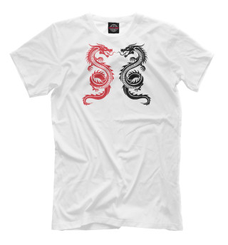 Мужская футболка Два Дракона
