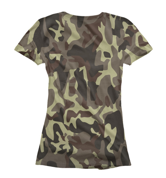 Футболка для девочек с изображением Камуфляж цвета Белый
