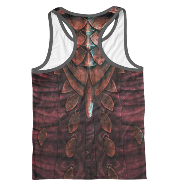 Мужская майка-борцовка с изображением Dragon priest armor цвета Белый