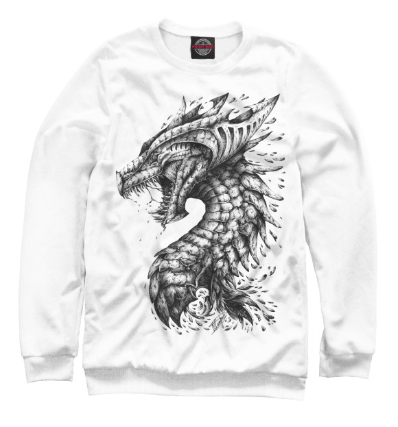 Свитшот для мальчиков с изображением Dragon цвета Белый