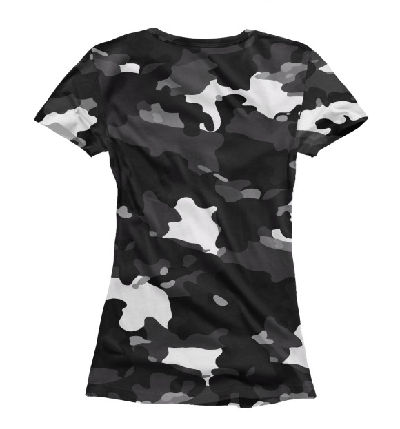 Женская футболка с изображением Camouflage цвета Белый