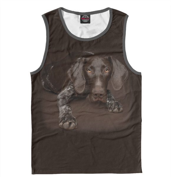 Майка для мальчика с изображением Собака цвета Белый