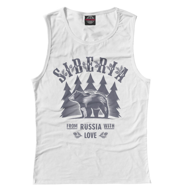 Майка для девочки с изображением Сибирь цвета Белый