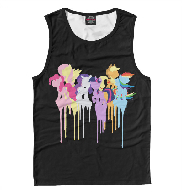 Мужская майка с изображением My Little Pony цвета Белый