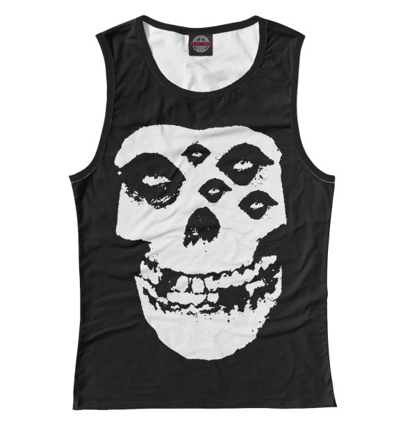 Женская майка с притом The Misfits цвета Белый Женская майка с изображением The Misfits цвета Белый