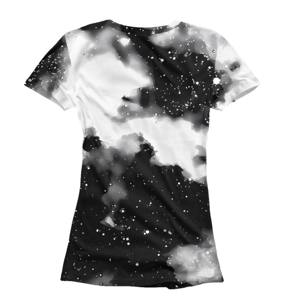 Женская футболка с изображением Black space цвета Белый