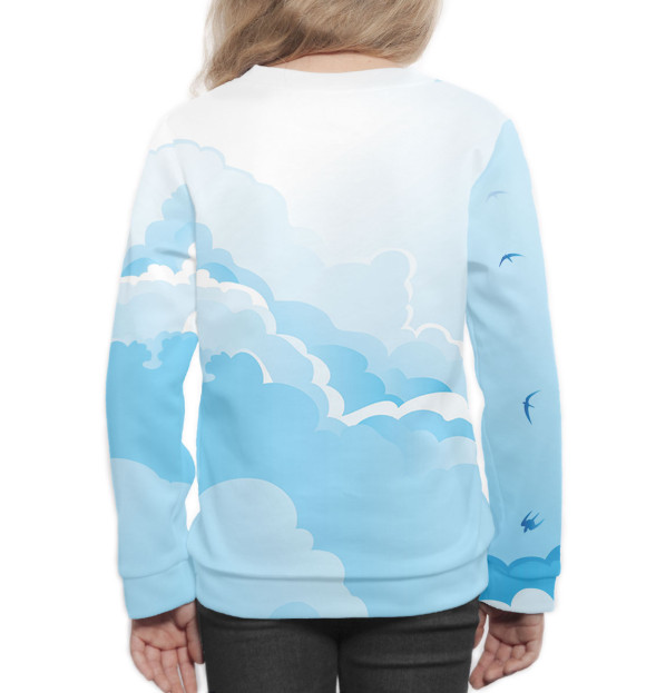 Свитшот для девочек с изображением Казань цвета Белый