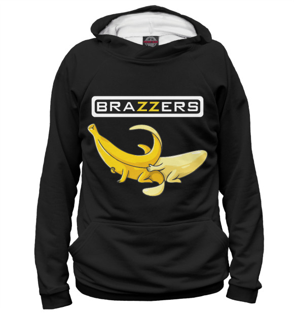 Женское худи с изображением Brazzers цвета Белый