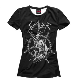 Футболка для девочек Slayer goat white