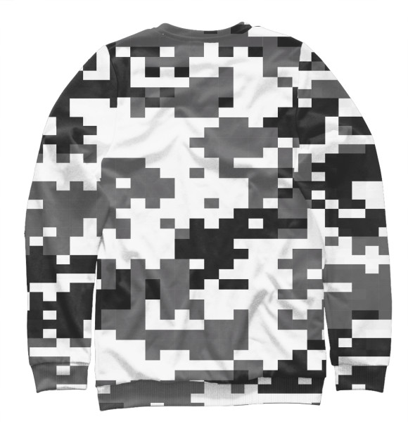 Свитшот для мальчиков с изображением Пиксельный камуфляж цвета Белый