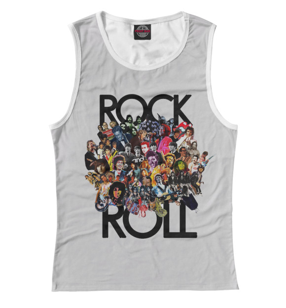 Майка для девочки с изображением Rock-n-Roll цвета Белый