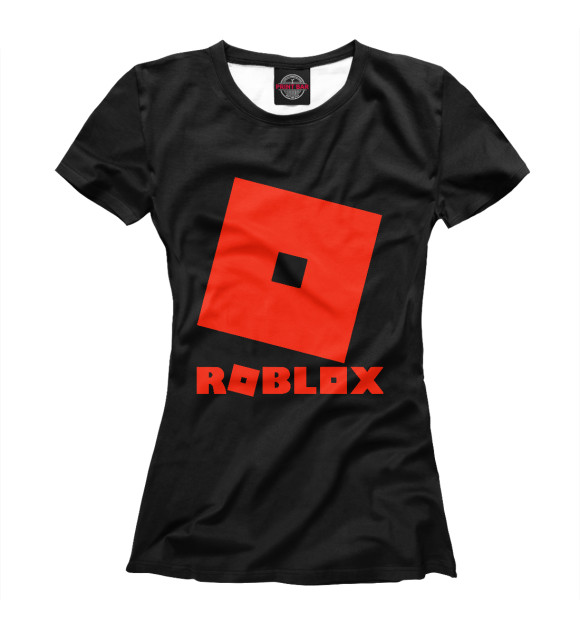 Футболка для девочек с изображением Roblox Logo цвета Белый