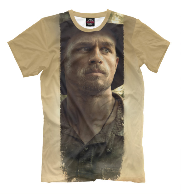 Мужская футболка с изображением The Lost City of Z - Charles Hunnam цвета Молочно-белый