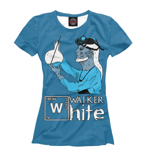 Женская футболка с изображением Walker White цвета Белый