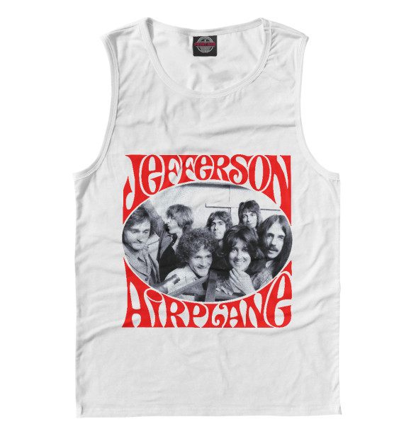 Мужская майка с изображением Jefferson Airplane цвета Белый