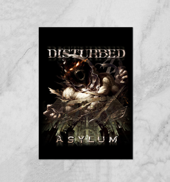 Плакат с изображением Disturbed цвета Белый