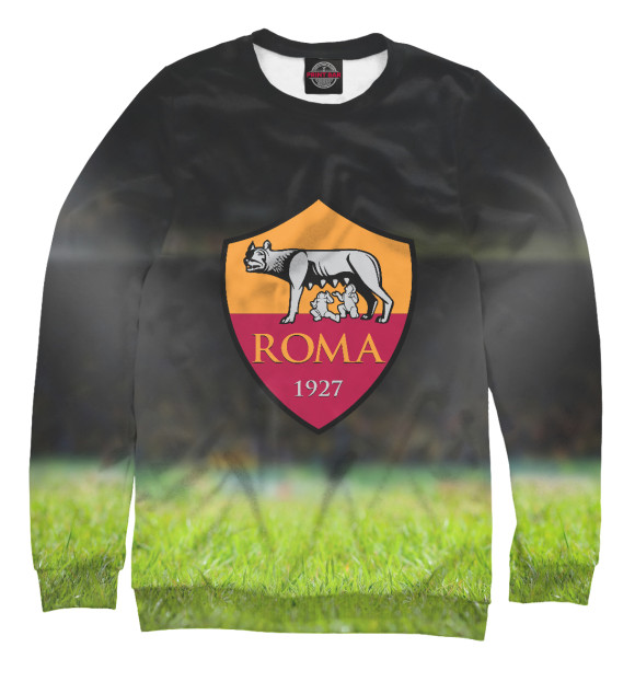 Свитшот для девочек с изображением FC ROMA цвета Белый