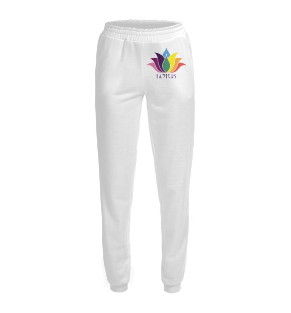 Женские спортивные штаны с изображением Lotus цвета Белый