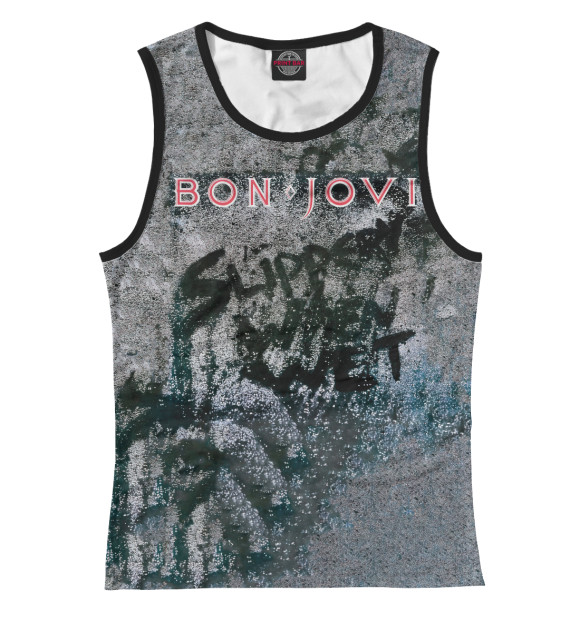 Майка для девочки с изображением Bon Jovi цвета Белый