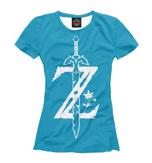 Женская футболка с изображением Zelda цвета Белый