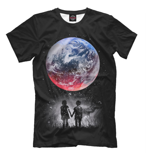 Мужская футболка с изображением Cosmic Dreams цвета Черный