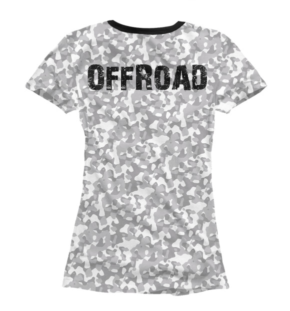 Женская футболка с изображением Оффроад. Вижу цель - не вижу препятствий. цвета Белый