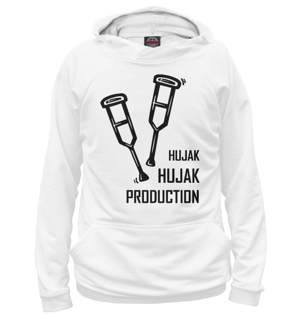 Женское худи с изображением Hujak Hujak Production цвета Белый